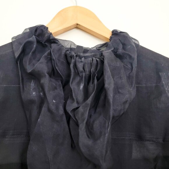 Vintage Moschino Couture Park Avenue Sheer Tulle Anorak Jacket Black 8 - Picture 5 of 10